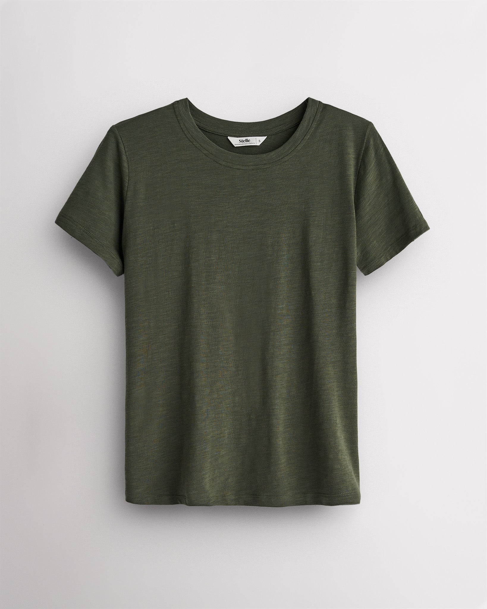 Women’s Classic Short Sleeve Crewneck T-Shirt in Utility Green