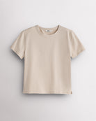 Women’s Short Sleeve Basic T-Shirt in Creme