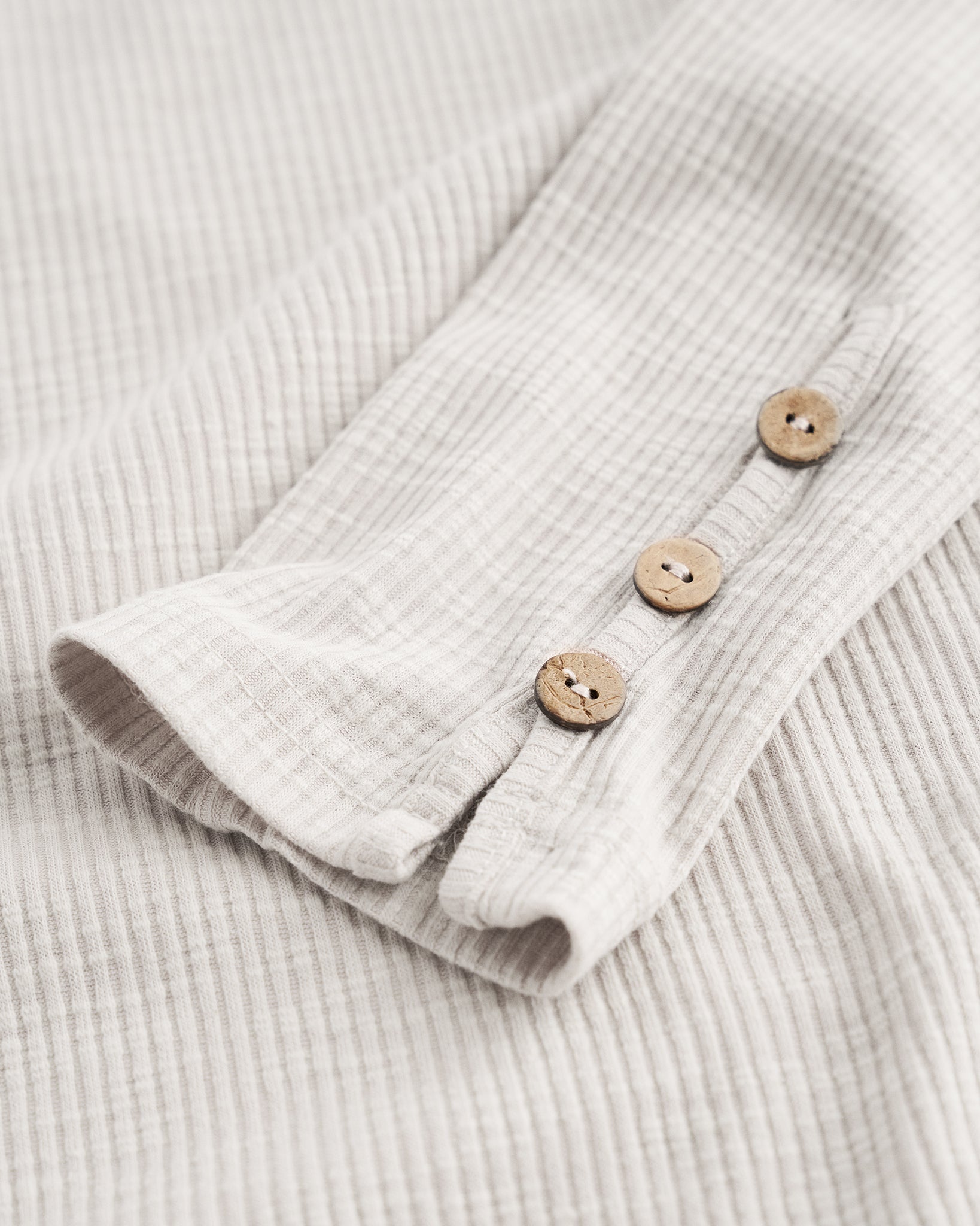 Women’s Ribbed Long Sleeve Henley V-Neck Top in White