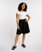 Women's Short Sleeve Cropped Fitted T-Shirt in White