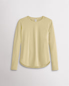 Women’s butter UPF 50+ long sleeve sun protection shirt with curved hem and lightweight breathable fabric.