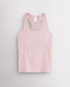 Ballet pink Stelle women's seamless racerback tank top with a round neckline.