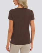 Cocoa V-Neck T-Shirt - View 3