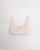 Stelle girls cotton bralette in whisper pink with wide straps, cotton padding, and easy layering design