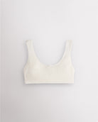 Stelle girls cotton bralette in white with wide straps, soft lining, and fixed padding for everyday wear