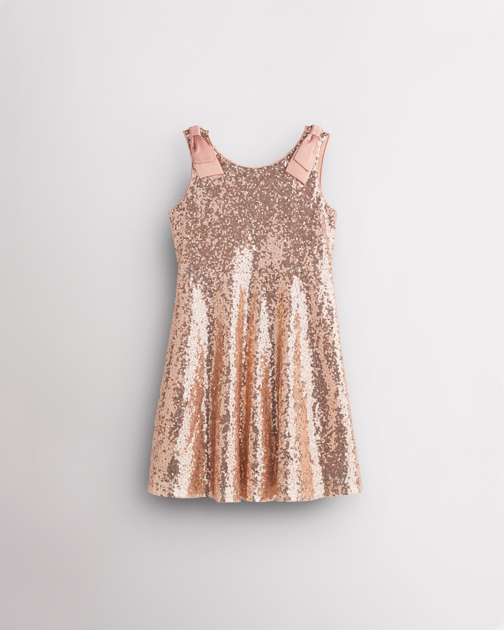 All That Glitters Kids Sequin Dress in Rose Gold