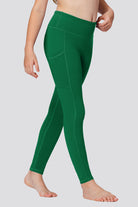 Girls leggings Evergreen side view