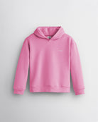 Orchid Stelle kids fleece pullover hoodie with a hood, ribbed cuffs and hem.