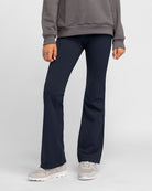 Navy Play Flare Kids Fleece Leggings with Pockets