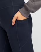 Navy Play Flare Kids Fleece Leggings with Pockets