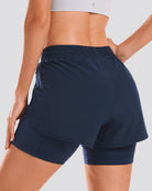 Back view of gym shorts