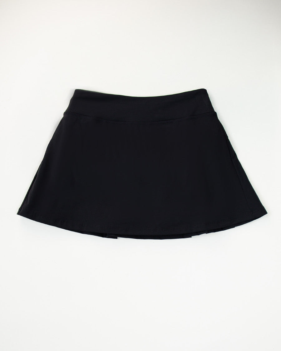 close-up pleated skirt black