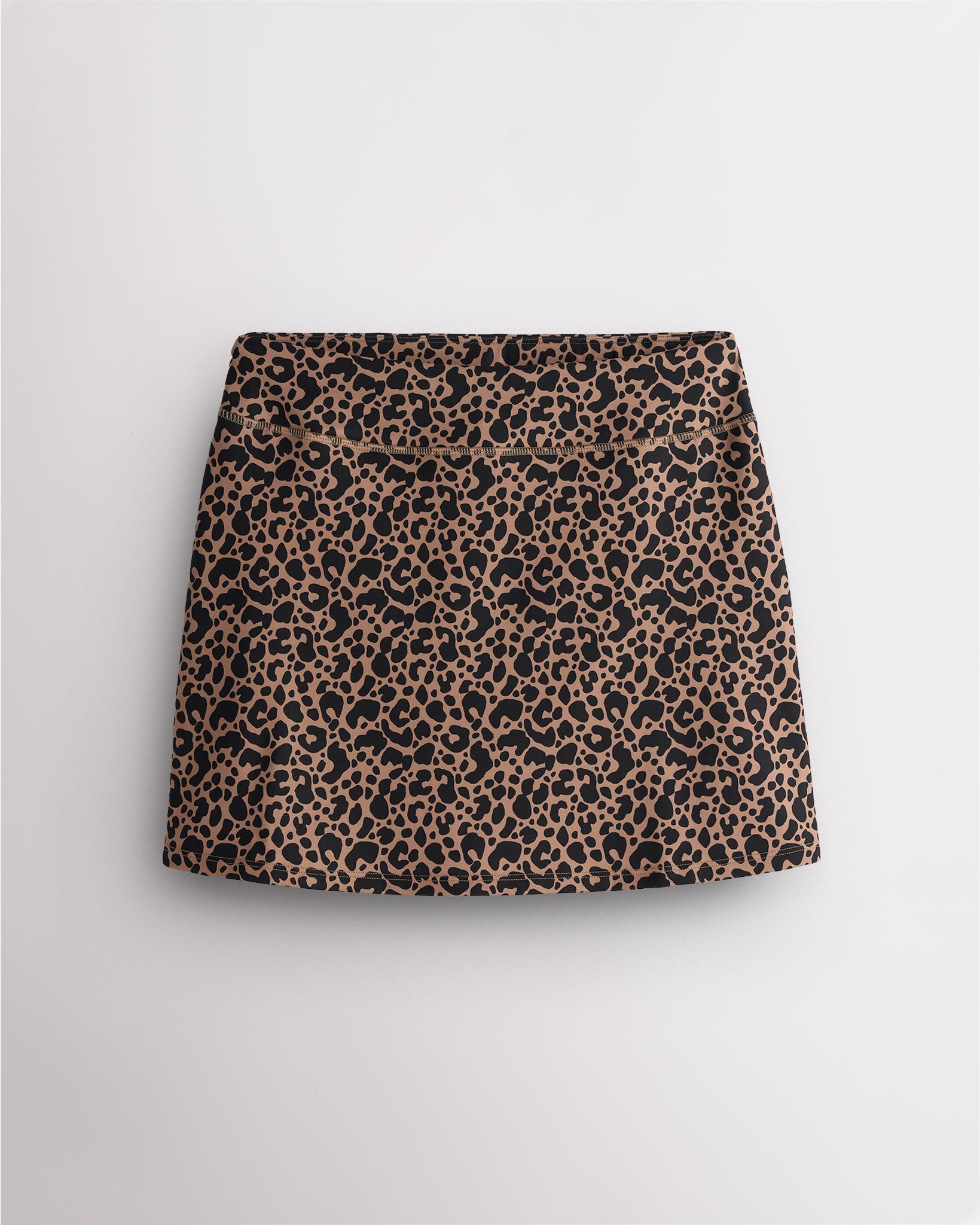 Women’s cheetah print pleated tennis skirt with high-waist waistband