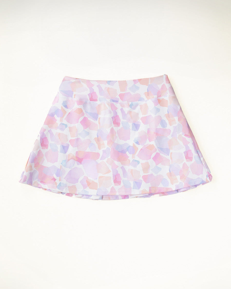 Pastel Terrazzo tennis skort flat-lay