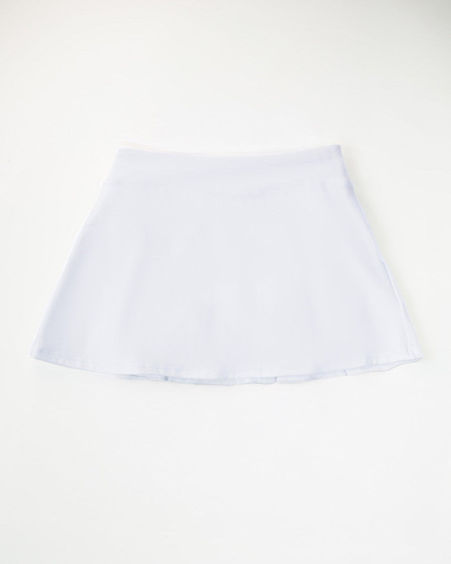 Close up pleated tennis skirt white