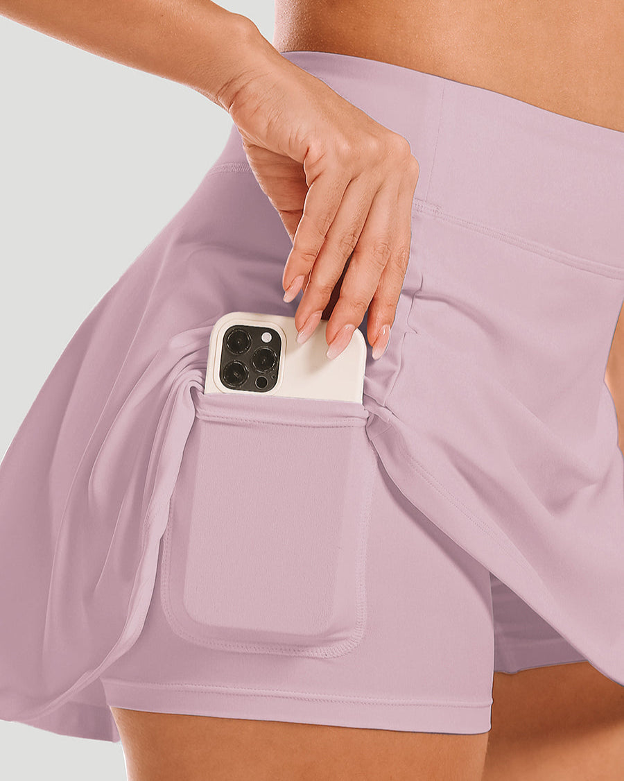 Pink CourtChic A-Line Tennis Skirt with Pockets