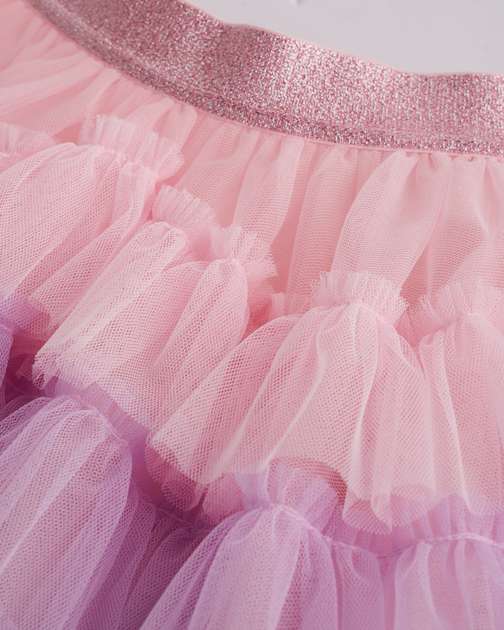 Tulle Much Girls 5-Tier Mesh Tutu Skirt in Pink Ombre