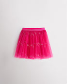 Confetti Pop Girls Mesh Tutu Skirt in Hot Pink