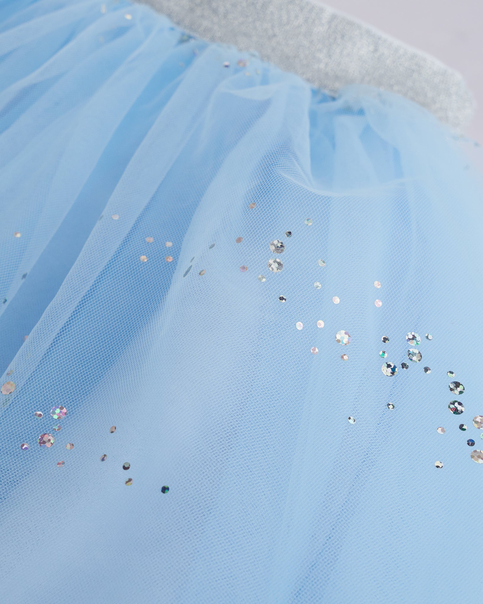 Confetti Pop Girls Mesh Tutu Skirt in Icy Blue