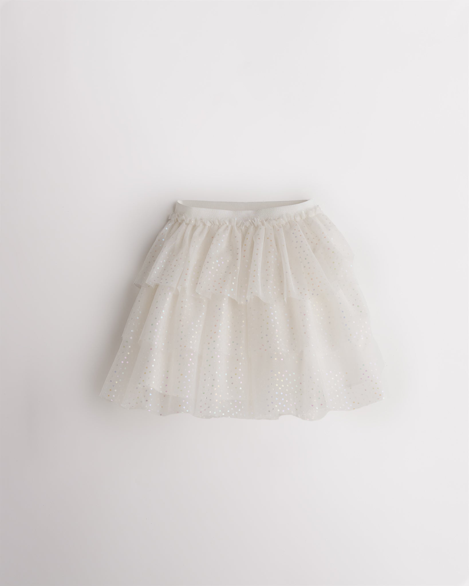 Tiny Dancer Girls 3-Tier Mesh Tutu Skirt in White