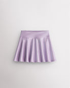 Lavender Stelle girls shimmer skort with high-waisted fit and flared skirt design on white background
