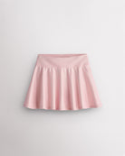 Pink Stelle girls shimmer skort with high-waisted fit and flared skirt design on white background