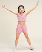 Dusty Rose Kids Matching Summer Outfit | Cute Tank Top & Shorts Set