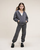 Zip It Kids’ Hoodie in Charcoal