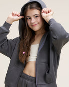 Zip It Kids’ Hoodie in Charcoal