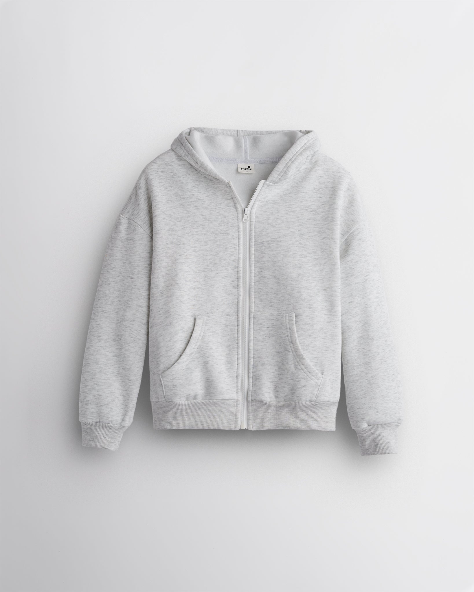 Zip It Kids’ Hoodie in Light Grey