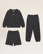 No Sweat Kids Matching Set in Black