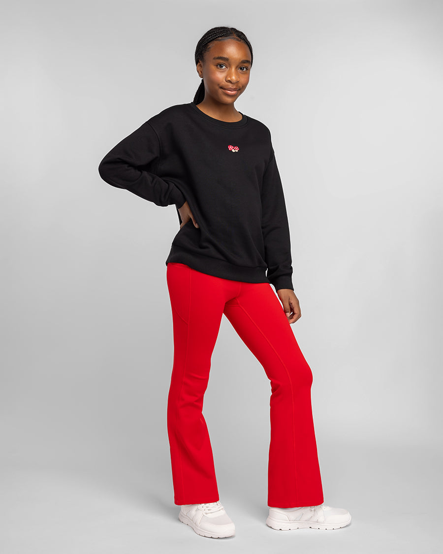 No Sweat Kids Crewneck in Black