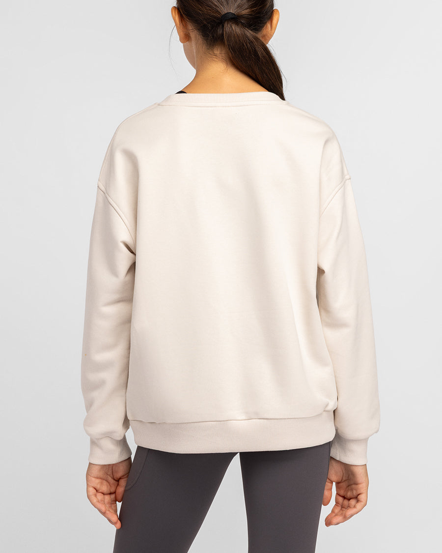 No Sweat Kids Crewneck in Dove