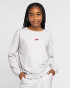 No Sweat Kids Crewneck in Heather Grey