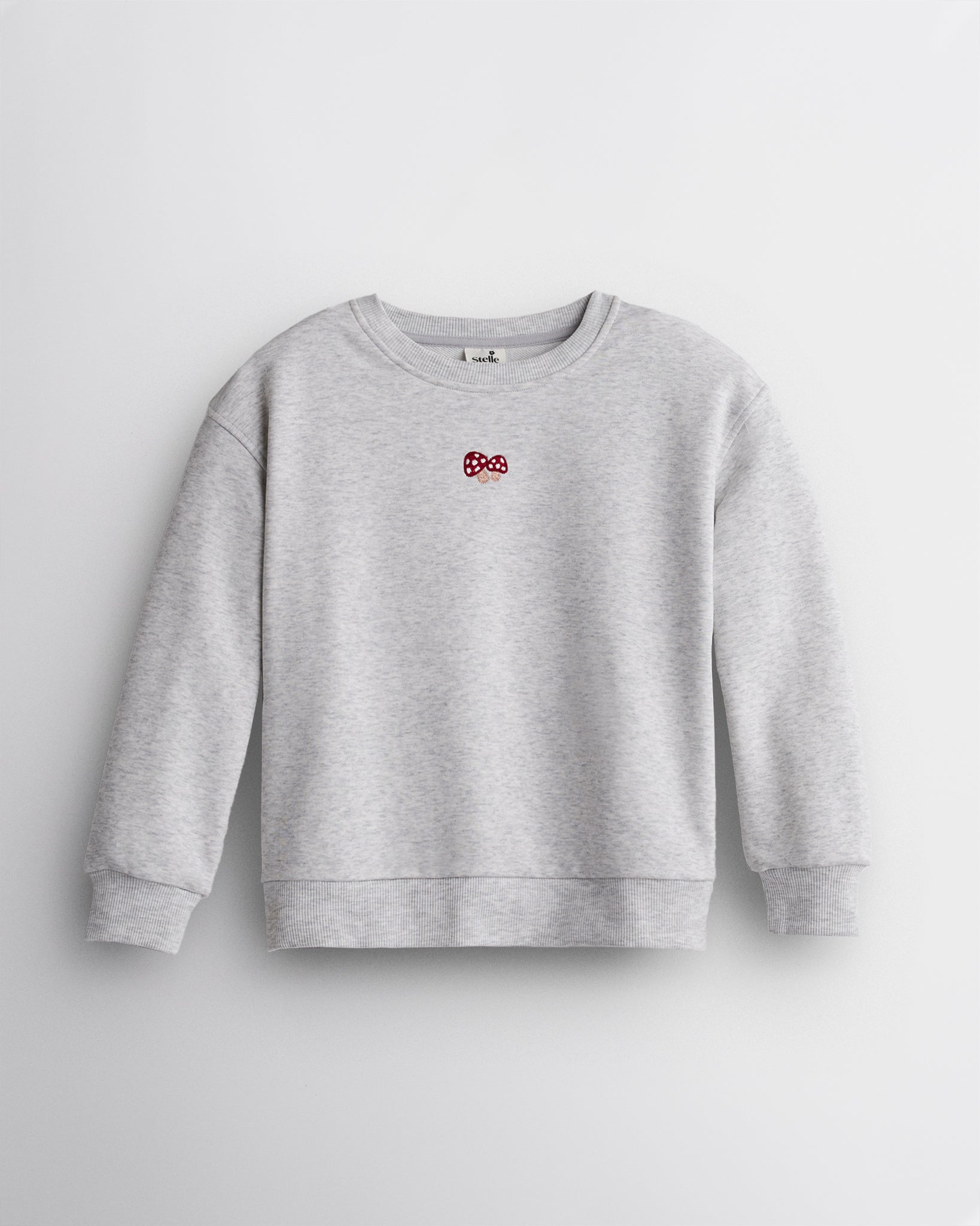 No Sweat Kids Crewneck in Heather Grey