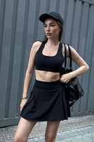 White crossover bra full-body