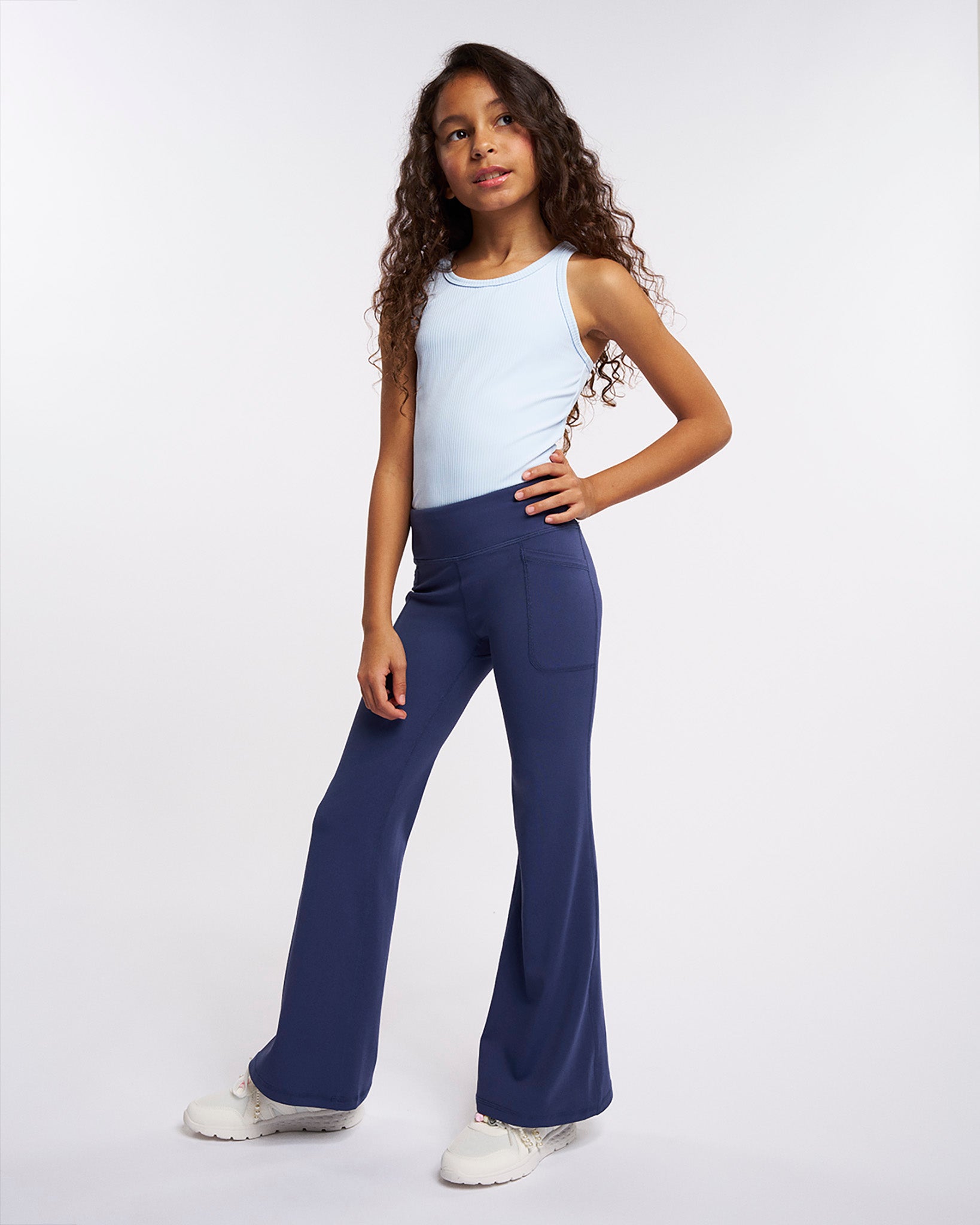 Kids Classic Knit Tank Top in Light Blue