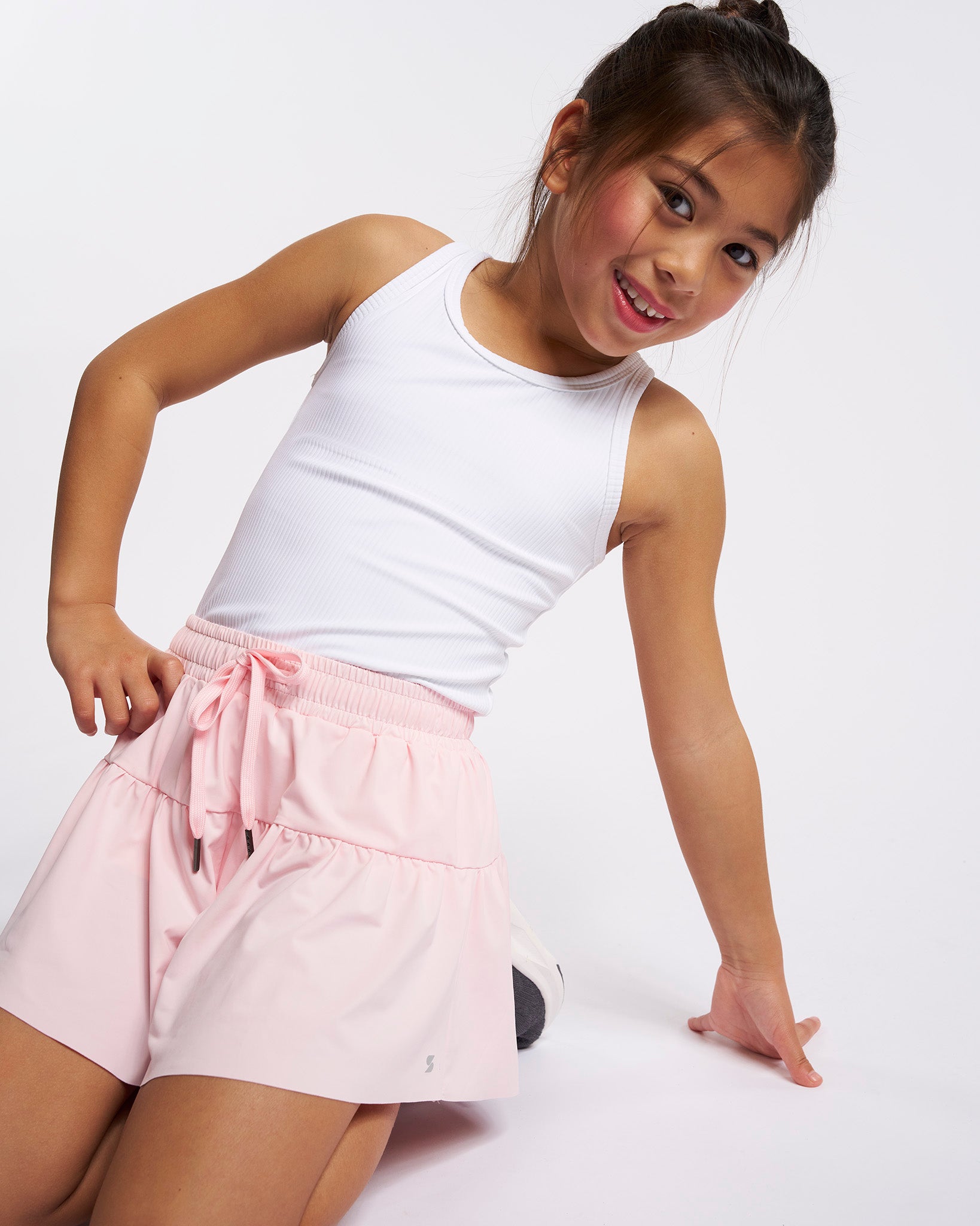 Kids Classic Knit Tank Top in White