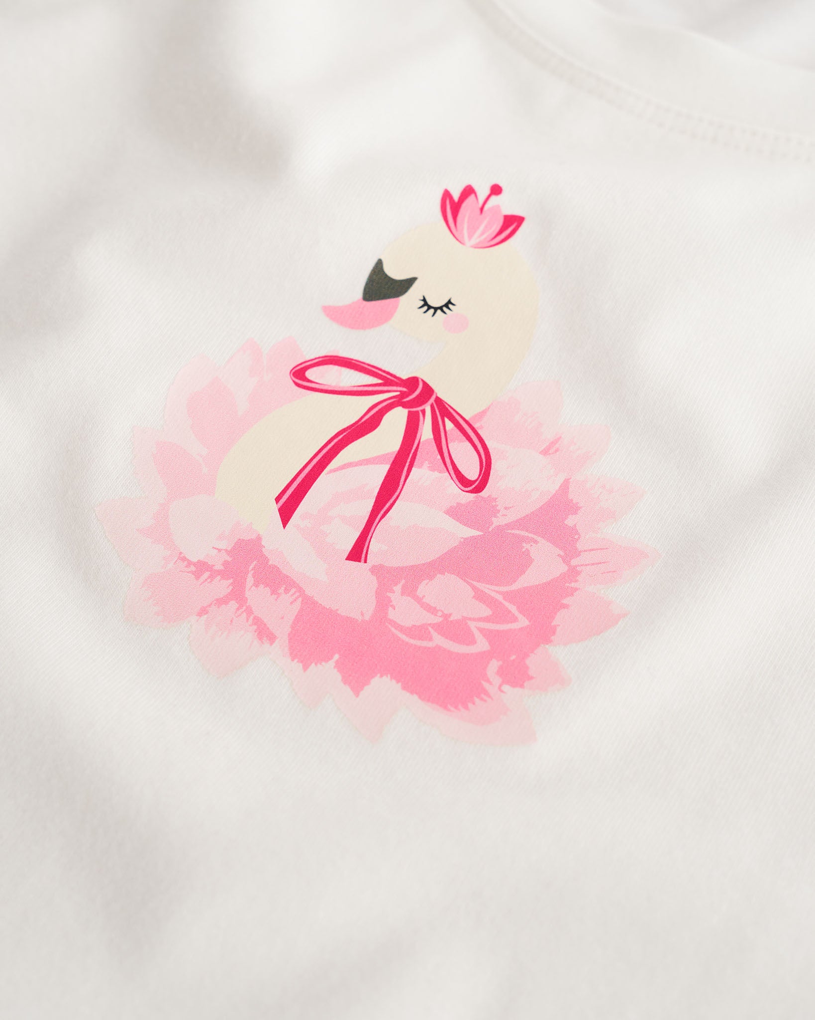 Swan Whisper on White Kids Classic Graphic T-Shirt