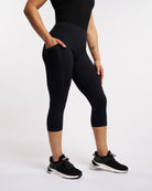 Black Capri Yoga Leggings for Women