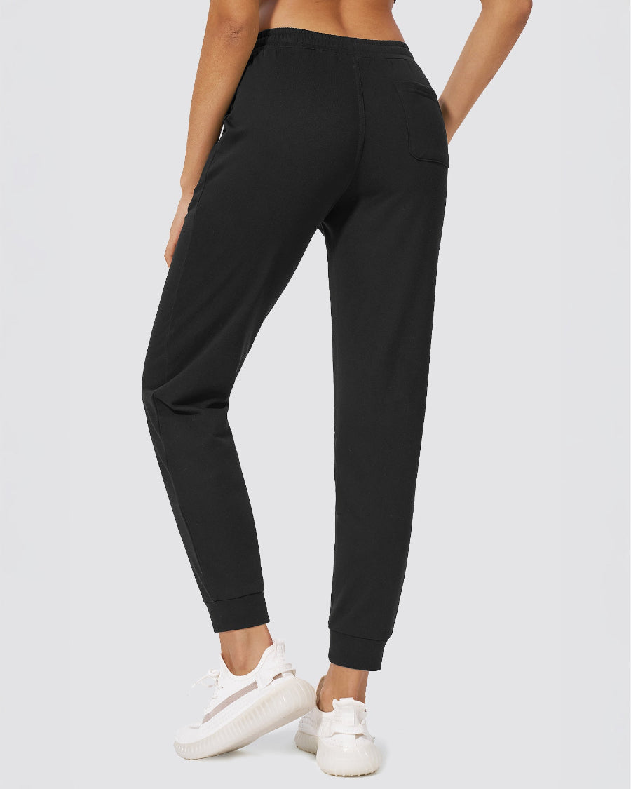 Black Cotton Sweatpants Joggers