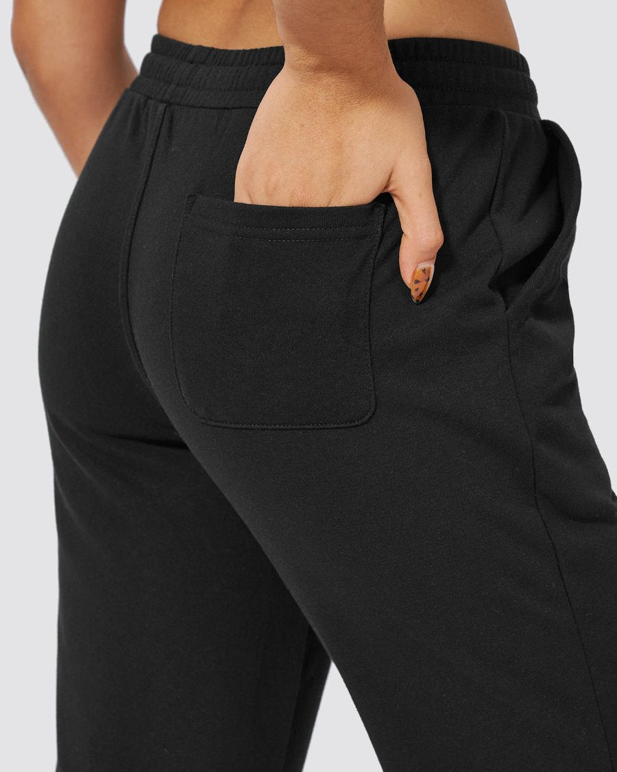 Black Cotton Sweatpants Joggers