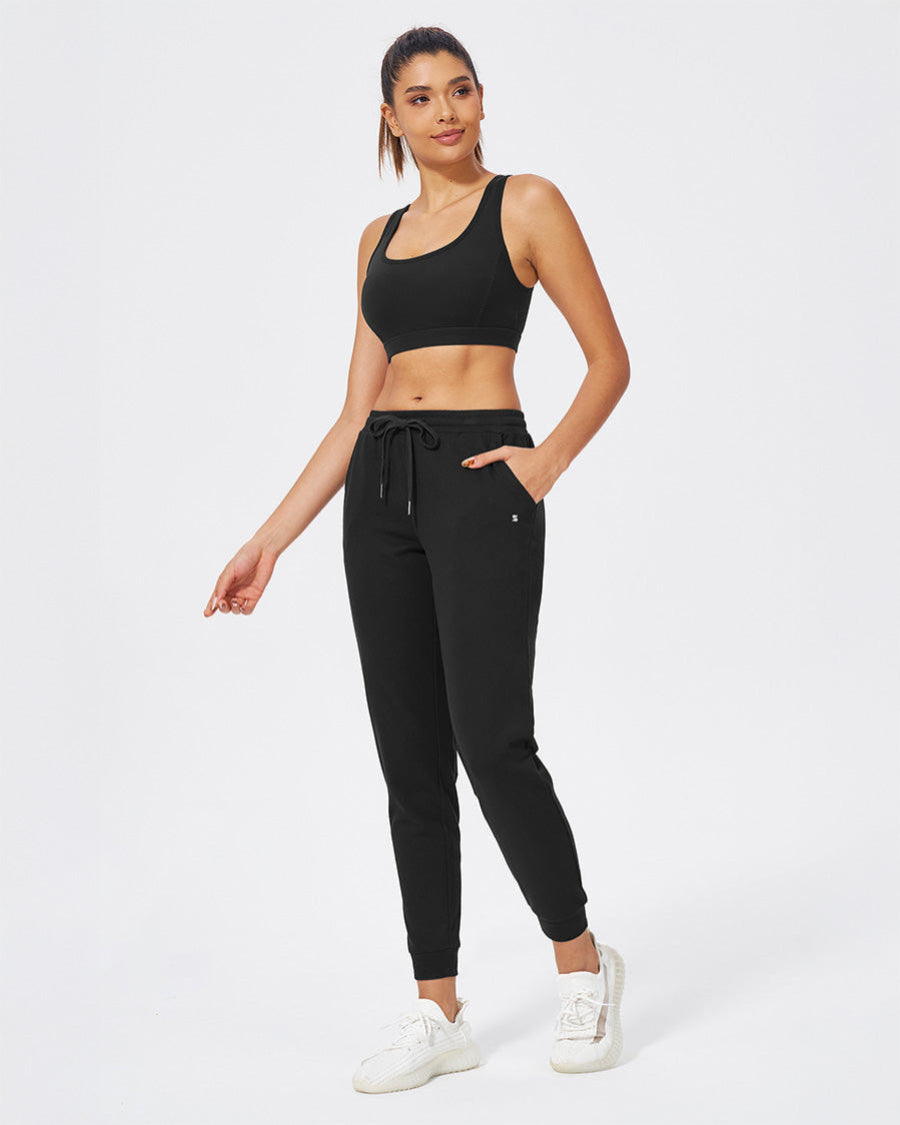 Black Cotton Sweatpants Joggers