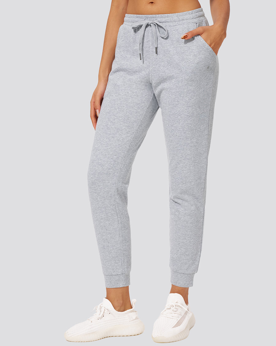 Heather Grey Cotton Sweatpants Joggers
