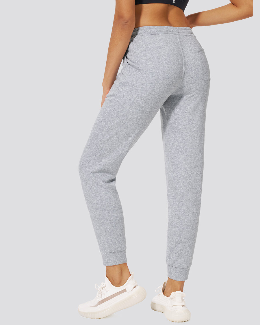 Heather Grey Cotton Sweatpants Joggers