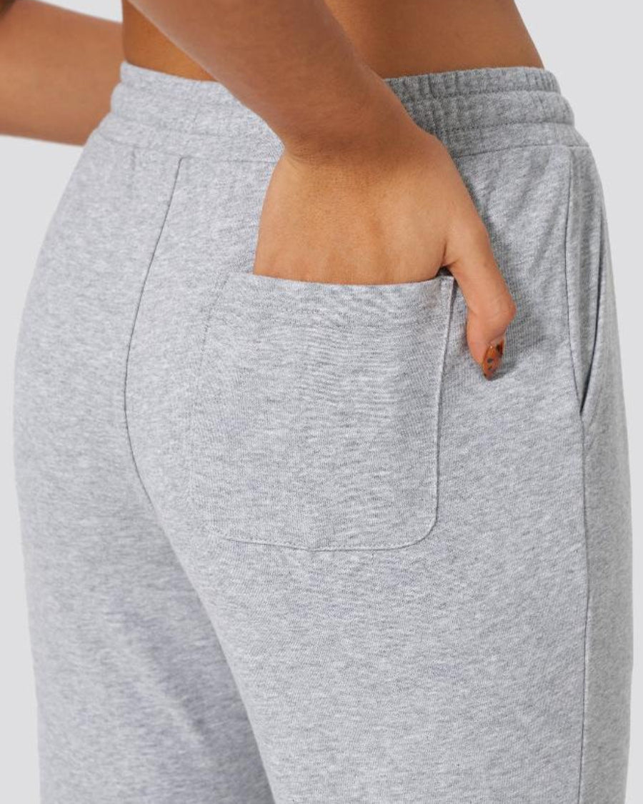 Heather Grey Cotton Sweatpants Joggers