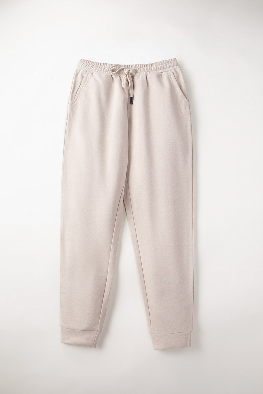 Oat Milk cotton joggers  FRONT VIEW