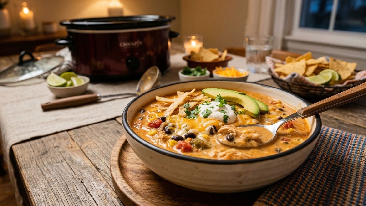 Crockpot Chicken Enchilada Soup
