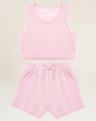 Pink Kids Matching Summer Outfit | Cute Tank Top & Shorts Set