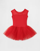 Red tutu dress on a white background